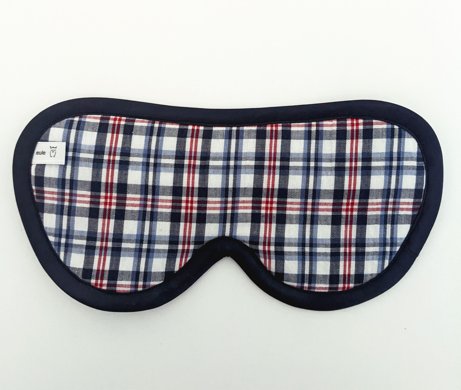 schlafbrille für männer blau-weiss-rot-kariert